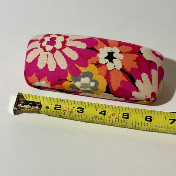 🌸 Vera Bradley Eyeglass Case Pixie Blooms Retired Floral Pattern Clamshell Pink - Picture 3 of 5